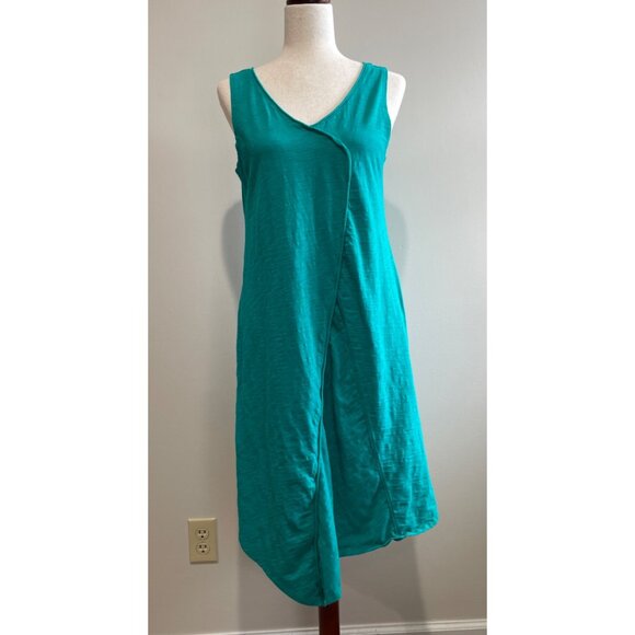 Habitat Dresses & Skirts - Habitat Midi Sleeveless Dress Womens S Teal Asymmetrical Hem Pockets Beach